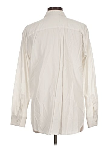 Madewell Drapey Oversized Boyshirt in Pure White (view 2)