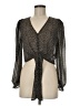 Blush Black Long Sleeve Blouse Size M - photo 1