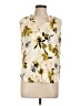 Tribal Floral Ivory Sleeveless Blouse Size L - photo 1