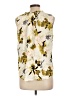 Tribal Floral Ivory Sleeveless Blouse Size L - photo 2