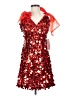 Unbranded 100% Polyester Hearts Red Cocktail Dress Size 8 - photo 1