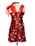 Unbranded 100% Polyester Hearts Red Cocktail Dress Size 8 - photo 2