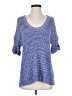 CALVIN KLEIN JEANS Tweed Blue Pullover Sweater Size S - photo 1