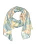 Unbranded Floral Stripes Blue Scarf One size - photo 1