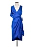 Theia 100% Polyester Blue Cocktail Dress Size 4 - photo 1