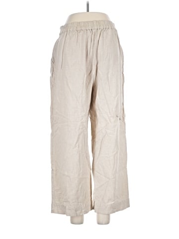 Madewell Pull-On Straight Crop Pants in Linen Blend (view 2)
