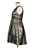 Susana Monaco 100% Polyester Metallic Silver Cocktail Dress Size 6 - photo 5