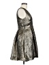 Susana Monaco 100% Polyester Metallic Silver Cocktail Dress Size 6 - photo 4