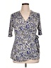 41Hawthorn Blue Short Sleeve Blouse Size XL - photo 1