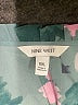 Nine West 100% Polyester Print Teal Short Sleeve Blouse Size XXL - photo 7