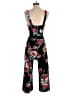 Xhilaration Floral Black Jumpsuit Size XS - photo 2