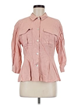 Zara TRF 3/4 Sleeve Button-Down Shirt (view 1)