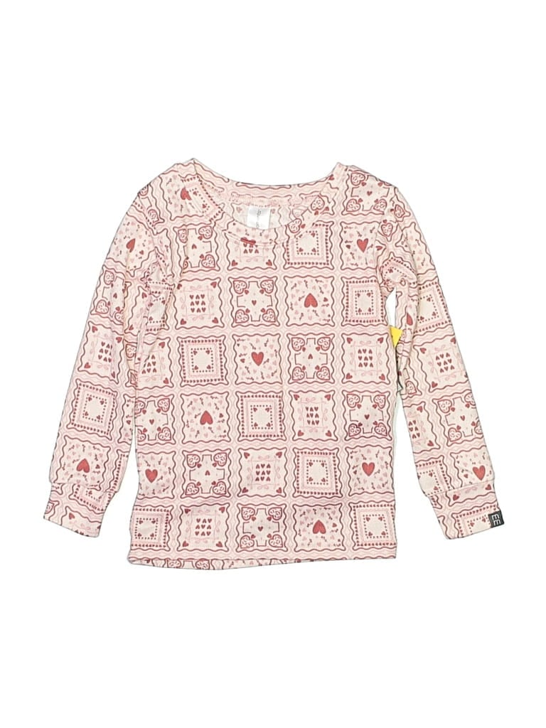 Pre-owned Modern Moments Kids' Long Sleeve Top Pink Square Neckline Tops