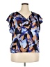 Nine West 100% Polyester Blue Short Sleeve Blouse Size XXL - photo 1