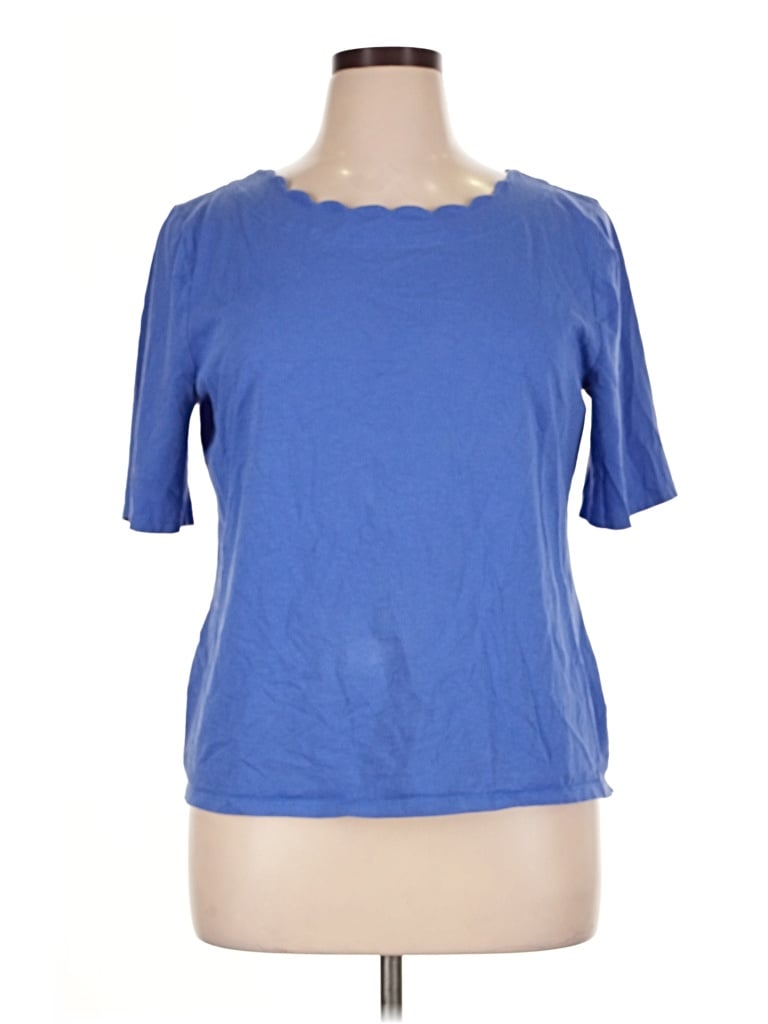 Pre-owned Talbots Short Sleeve T-shirt In Blue