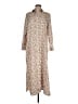Ann Taylor LOFT 100% Polyester Paisley Ivory Casual Dress Size 12 Petite - photo 1