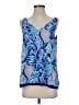 Lilly Pulitzer 100% Polyester Blue Sleeveless Blouse Size S - photo 1