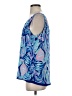 Lilly Pulitzer 100% Polyester Blue Sleeveless Blouse Size S - photo 5