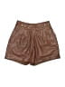 Topshop 100% Polyester Metallic Brown Shorts Size 2 - photo 1