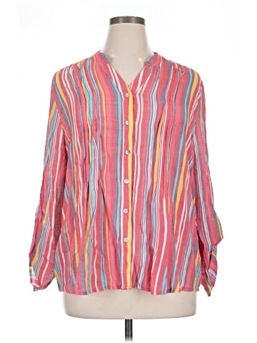 Ruby Rd. 3/4 Sleeve Button-Down Shirt (view 1)
