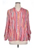 Ruby Rd. Stripes Pink 3/4 Sleeve Button-Down Shirt Size XL - photo 1
