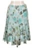 Nine West 100% Silk Floral Green Silk Skirt Size 14 - photo 1