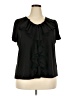 George Black Short Sleeve Blouse Size 2X - photo 1