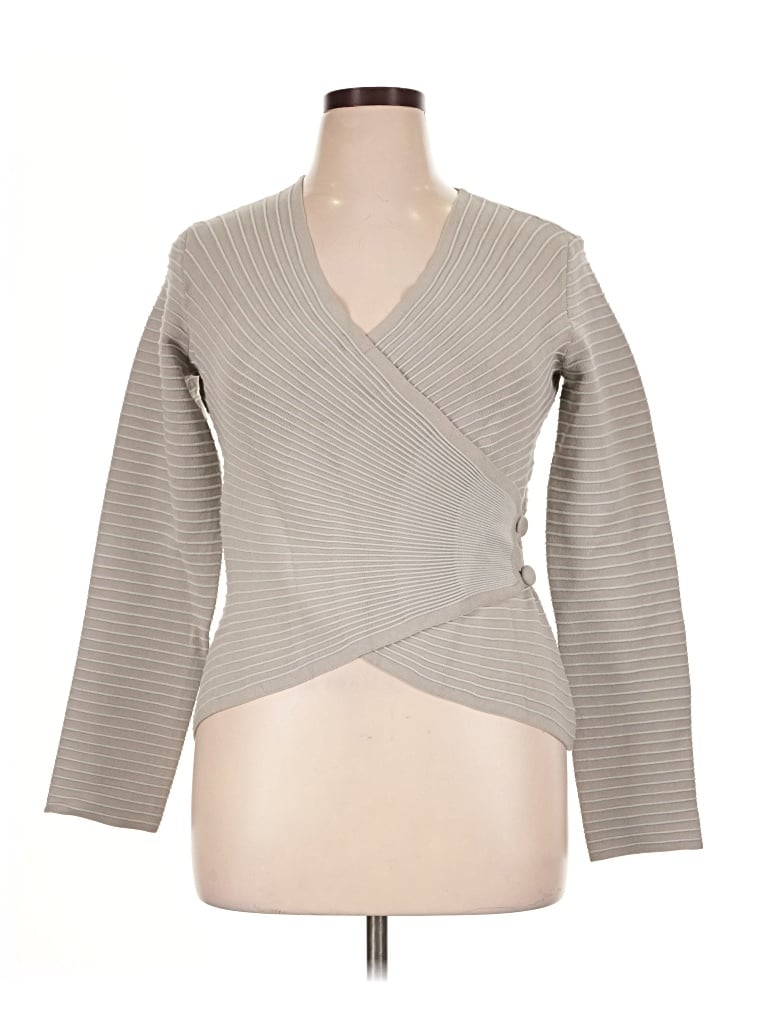 Emporio Armani Cardigan Sweater In Gray