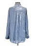 Eileen Fisher Metallic Blue Long Sleeve Blouse Size S - photo 2