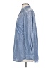 Eileen Fisher Metallic Blue Long Sleeve Blouse Size S - photo 5