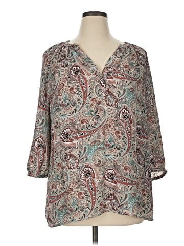 Roz & Ali 3/4 Sleeve Blouse (view 1)