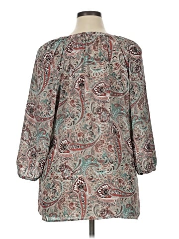 Roz & Ali 3/4 Sleeve Blouse (view 2)