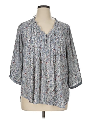 Rose + Olive 3/4 Sleeve Blouse (view 1)