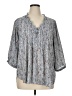 Rose + Olive Gray 3/4 Sleeve Blouse Size 1X - photo 1