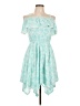 BCBGirls Paisley Blue Cocktail Dress Size L - photo 1