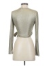 Alice + Olivia Metallic Silver Long Sleeve Top Size S - photo 2