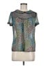 Flying Tomato 100% Polyester Teal Short Sleeve Blouse Size M - photo 1