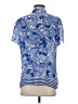 NY Collection 100% Polyester Paisley Blue Short Sleeve Blouse Size S - photo 2