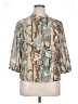 Coldwater Creek 100% Polyester Animal Print Silver 3/4 Sleeve Blouse Size XL (petite) - photo 1