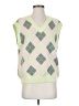 Zara Argyle Green Sweater Vest Size S - photo 1