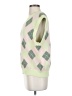Zara Argyle Green Sweater Vest Size S - photo 5