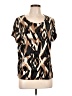 Laura Ashley Brown Short Sleeve Blouse Size L (petite) - photo 1