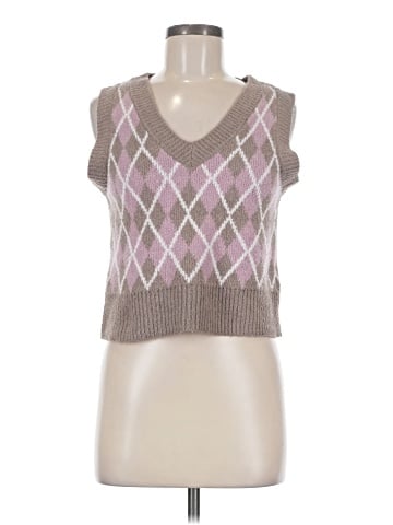 Pink Rose Sweater Vest (view 1)