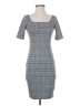 Popular Basics Houndstooth Gray Casual Dress Size S - photo 1