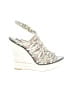 Joan & David Silver Wedges Size 7 - photo 1