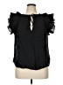Antonio Melani Black Short Sleeve Blouse Size XL - photo 1