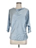 Renee C. Blue 3/4 Sleeve Blouse Size M - photo 1