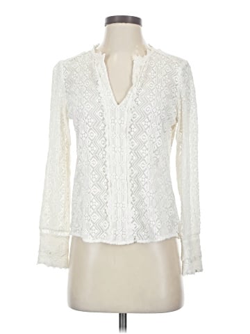 Rebecca Taylor Long Sleeve Silk Top (view 1)