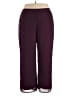 Roaman's 100% Polyester Solid Purple Casual Pants Size 24 - photo 1