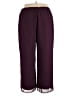 Roaman's 100% Polyester Solid Purple Casual Pants Size 24 - photo 2